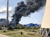 Голям пожар в ТЕЦ “Марица Изток 2”. Паднал е частично 135-метров комин 